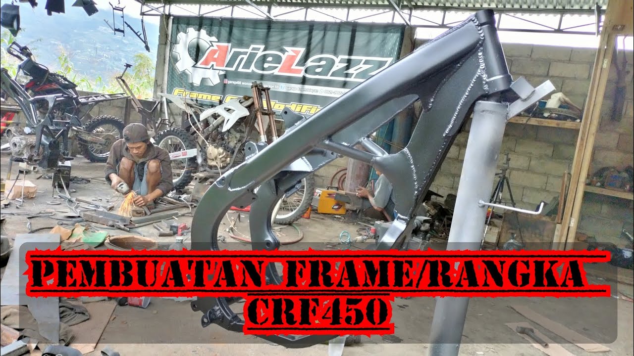 Процесс изготовления рамы двигателя CRF450 Tiger [не погашен, но затемнен]