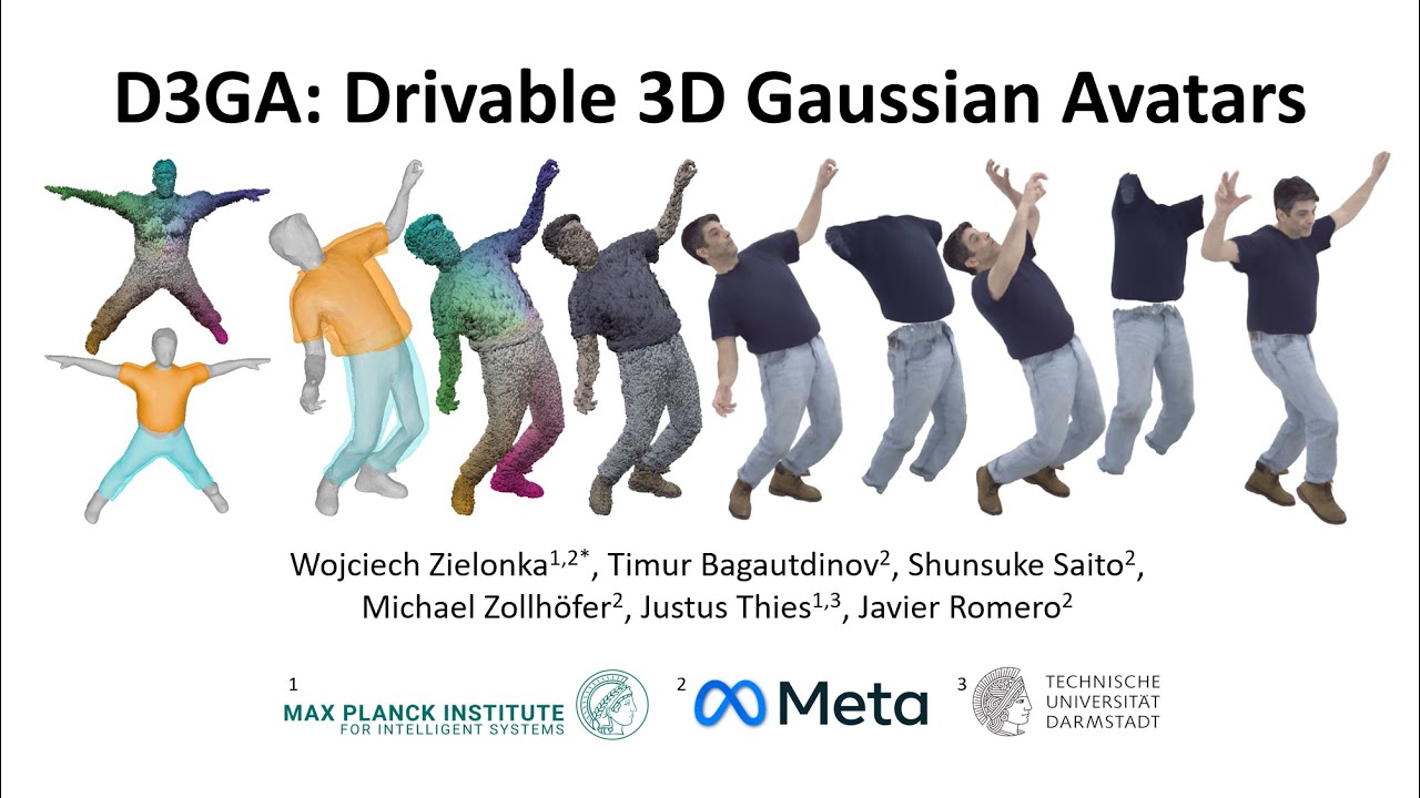 D3GA: Drivable 3D Gaussian Avatars (3DV 2025)