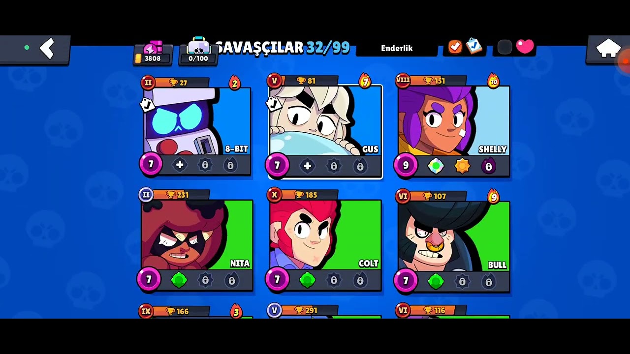 Brawl Stars bölüm 1 size hesabımı gösteriyorum