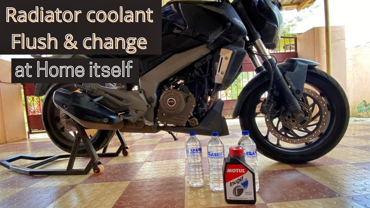 How to Flush & Change the Radiator coolant | Motul Inugel Expert தமிழில்  | Dominar 400 | EI vlogs |