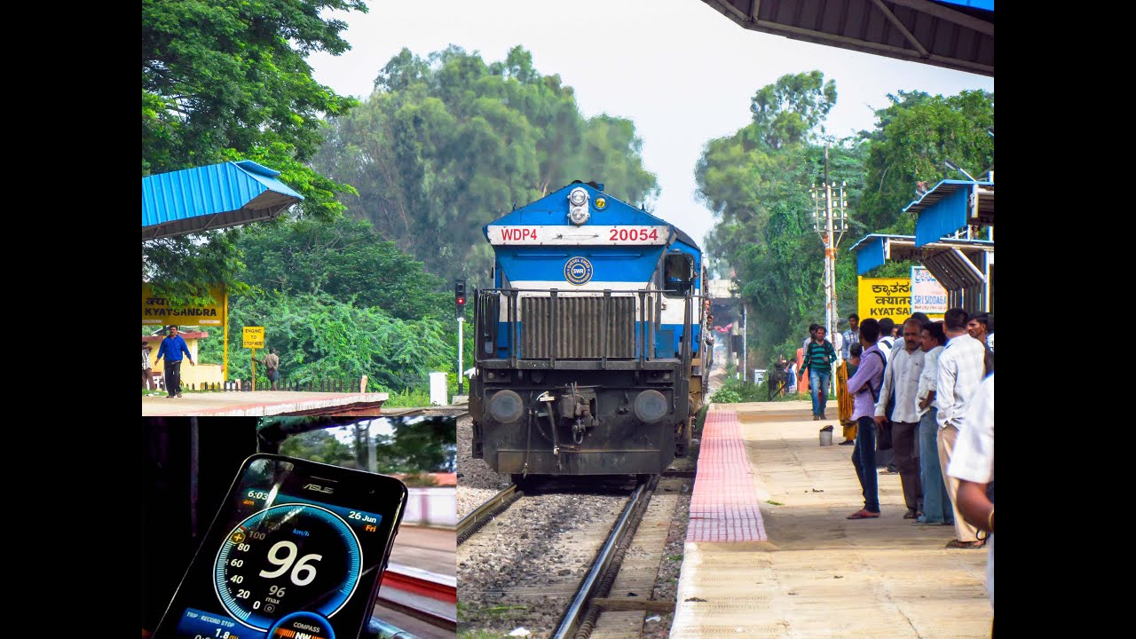 WDP4 20054 sounds and high speed run b/w YPR and Tumkur !