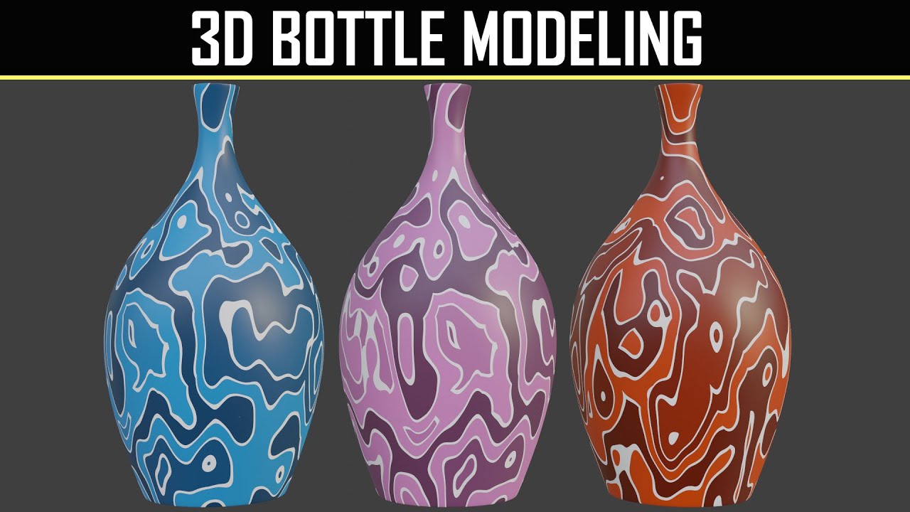 Blender 2.81 3D BOTTLE modeling