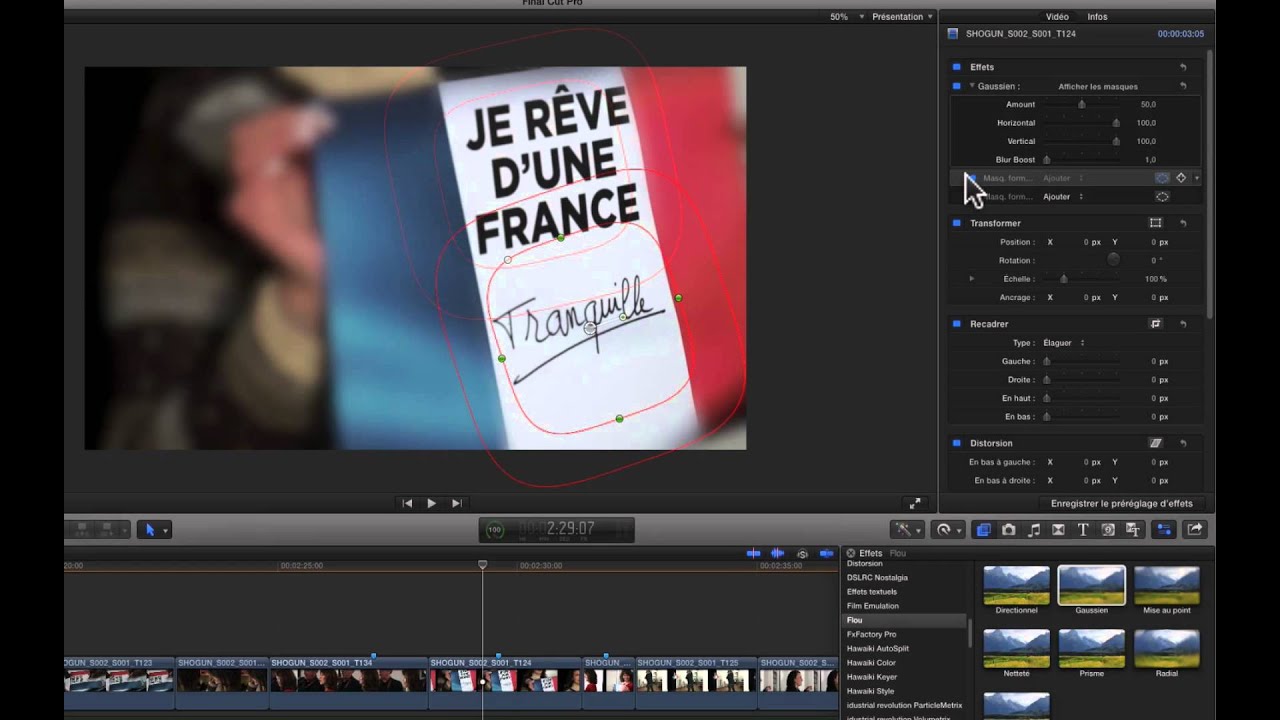FCPX 10.2. Appliquer les masques d'effet