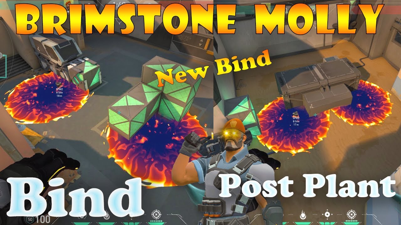 Top 15 New Bind Brimstone Post Plant Lineups | Brimstone Lineups Bind | Valorant Tips & Tricks