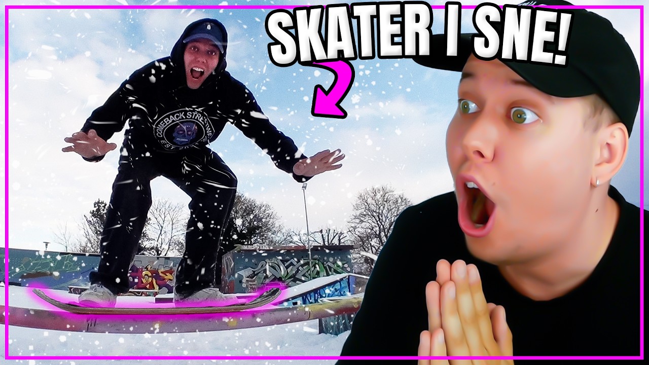 STÅR PÅ SKATEBOARD I SNESTORM!?