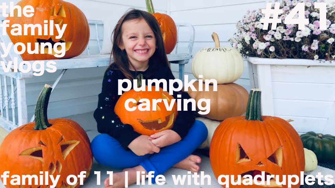 PUMPKIN CARVING! | Family of 11 | Life with Quadruplets | TFYV #41