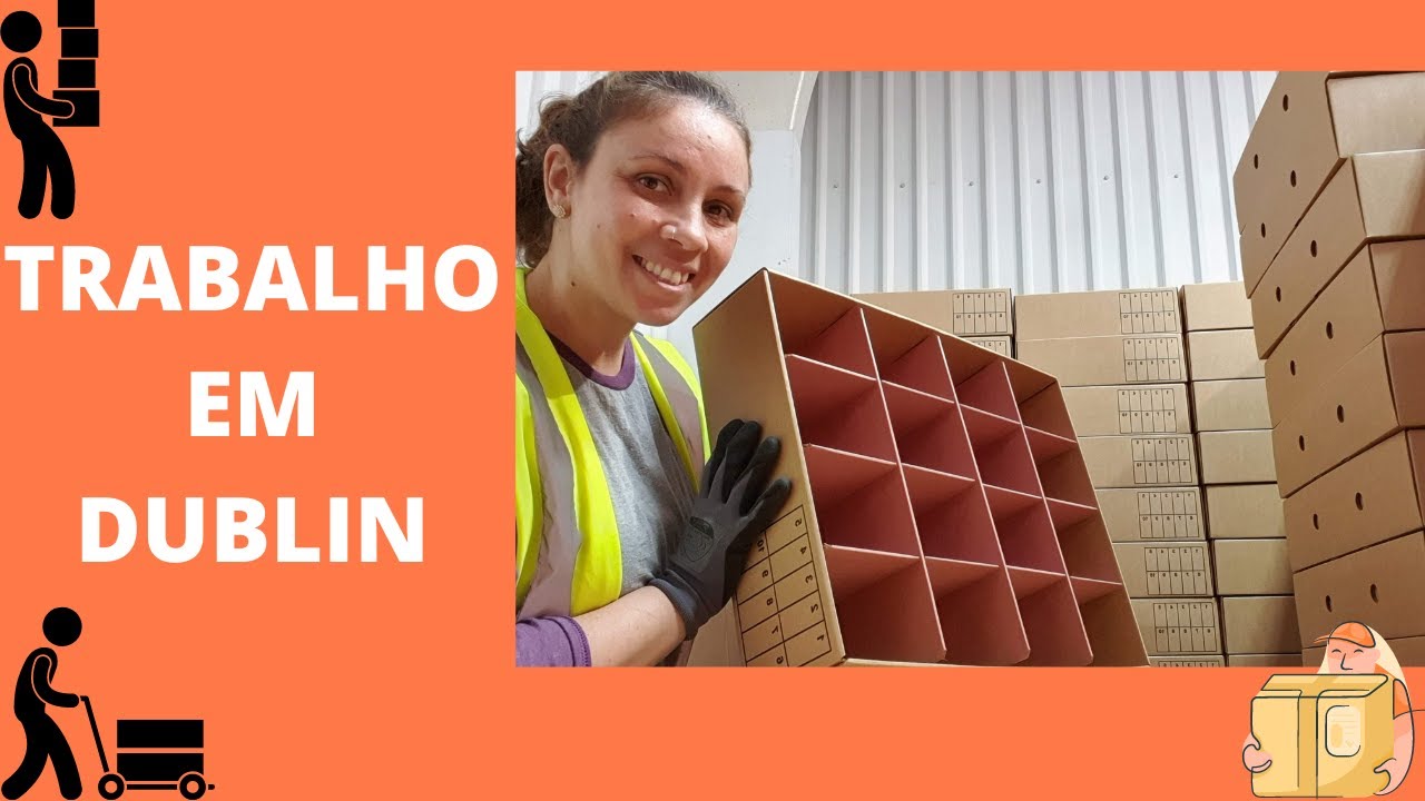 EMPREGO EM DUBLIN - UM DIA DE TRABALHO MEU  NA IRLANDA