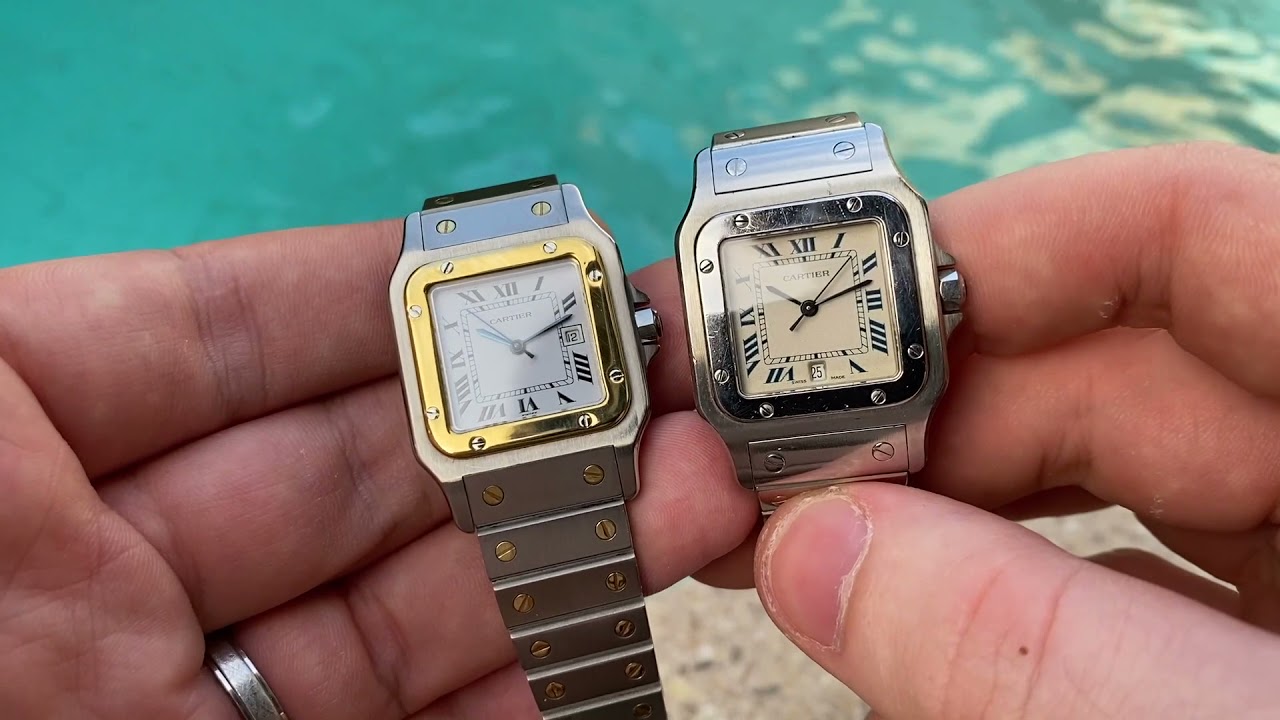 What is the difference between Cartier Santos Carr&eacute;e automatic and Cartier Santos Galbee - explained