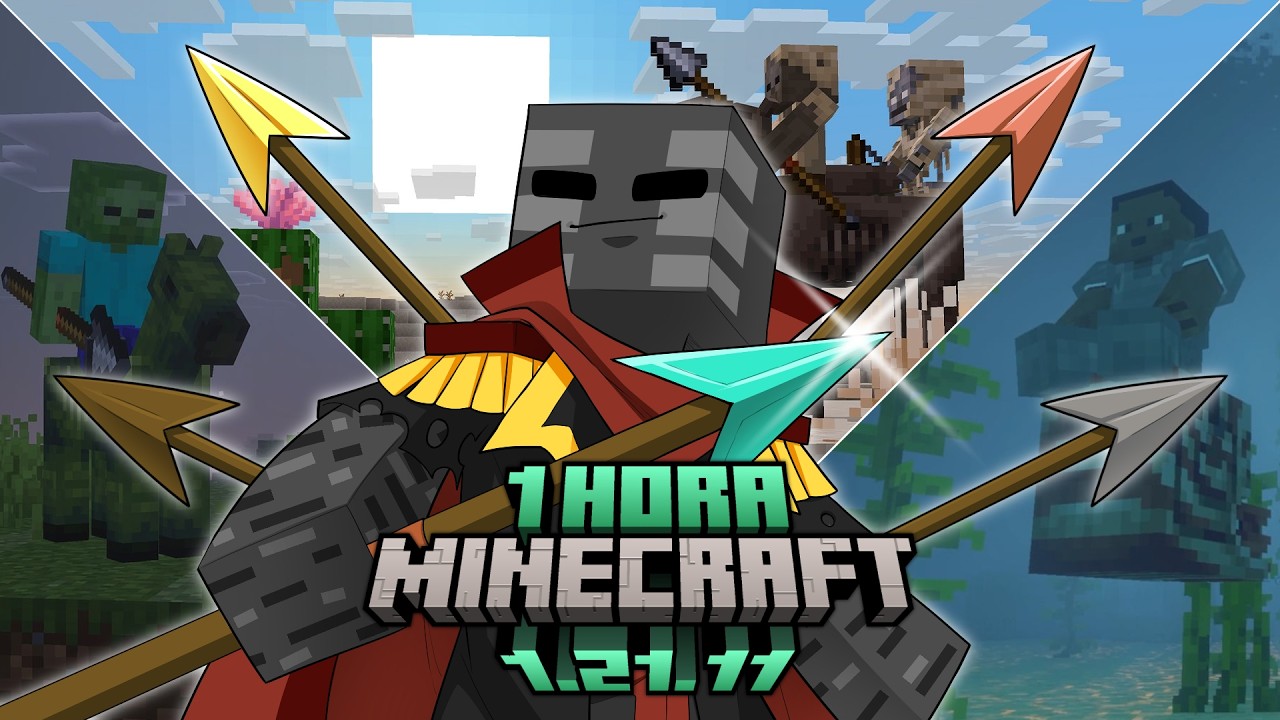 1 hora de gameplay de Minecraft 1.21.11 Mounts of Mayhem