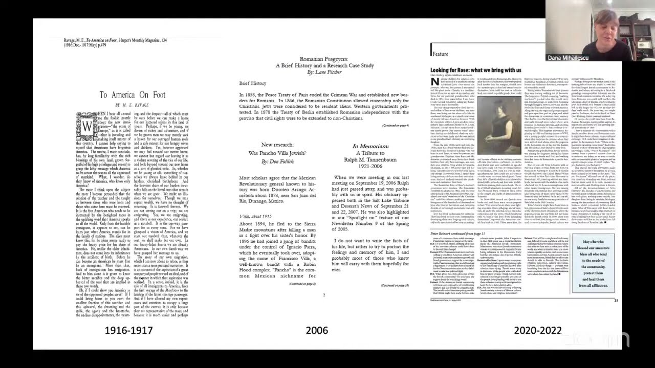 “To America on Foot”: Romanian Jewish Fusgeyers from 1900 in History and Memory
