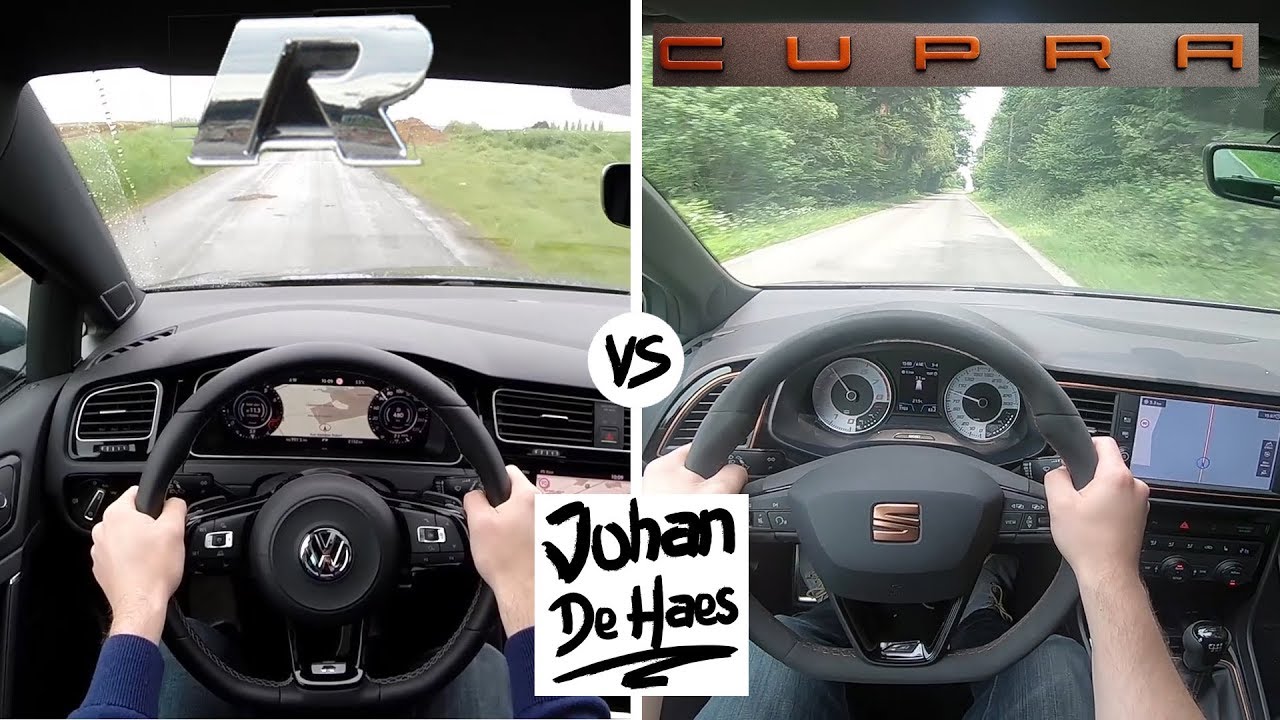 VW GOLF R 310hp VS SEAT LEON CUPRA R 310hp POV TEST DRIVE