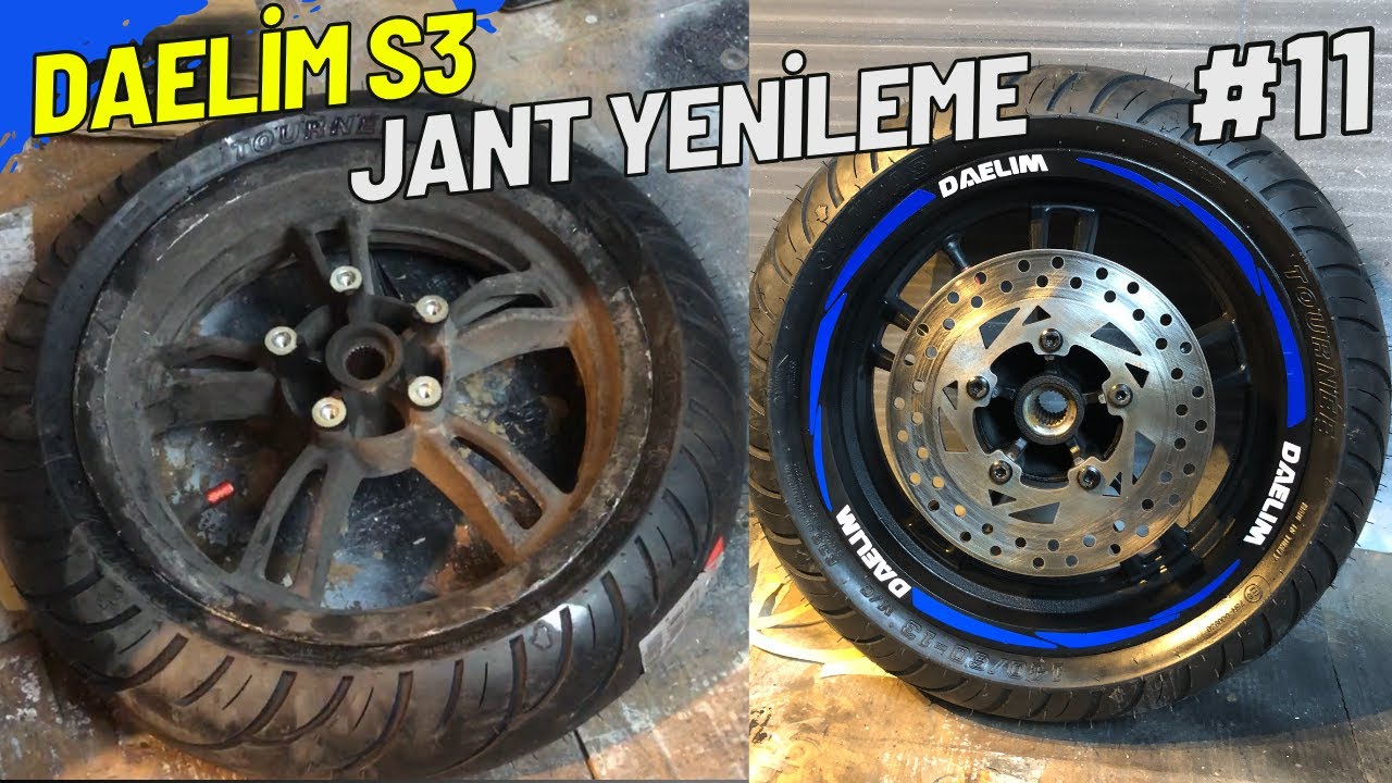 Motosiklet Jant Yenileme Nasıl Yapılır | Daelim S3 Yenileme 11.Bölüm