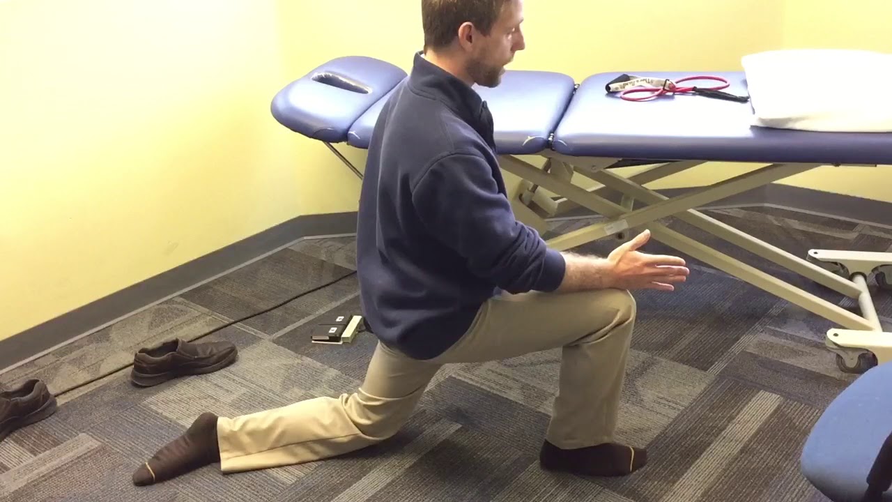 Half kneel ankle dorsiflexion