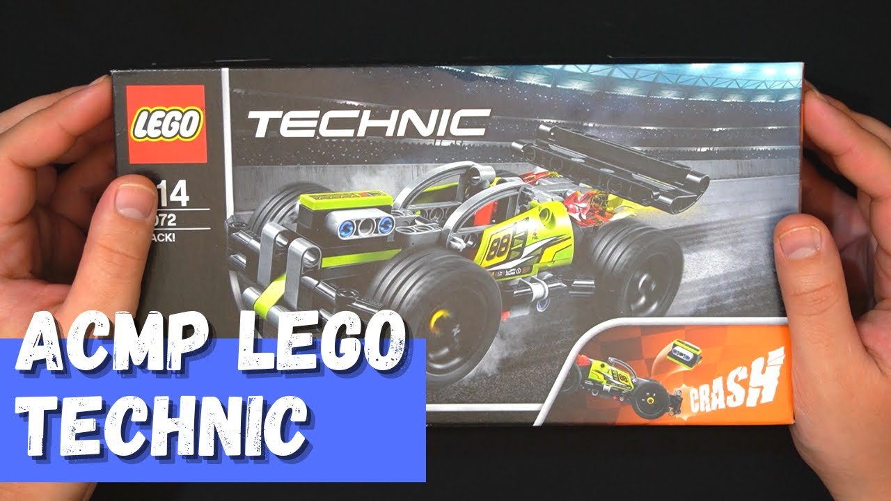 АСМР LEGO Technic 42072 Зеленый гоночный автомобиль