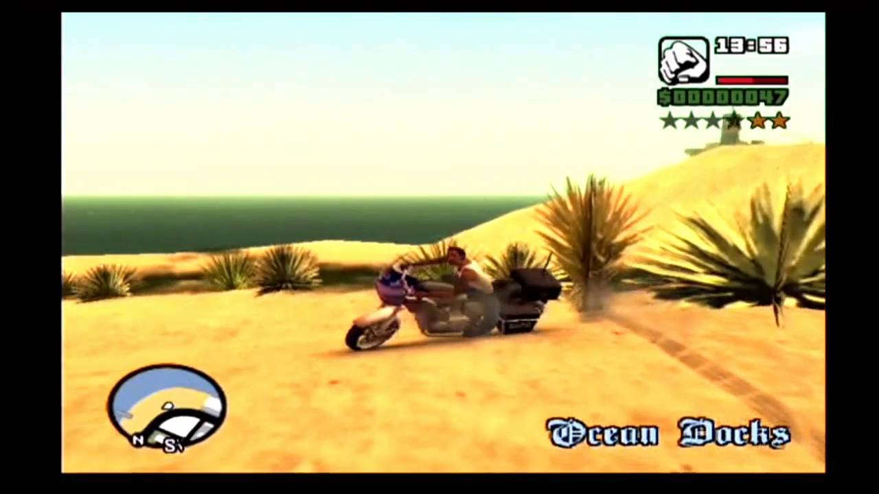 GTA San Andreas PS2 Fun Part 2 - Wanted Level Chase & Cinematic Mode