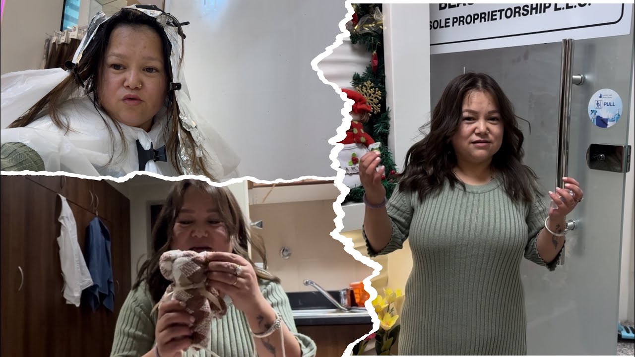 My new look in Abu Dhabi || we got Christmas gift || Kinnauriwings in UAE|| 