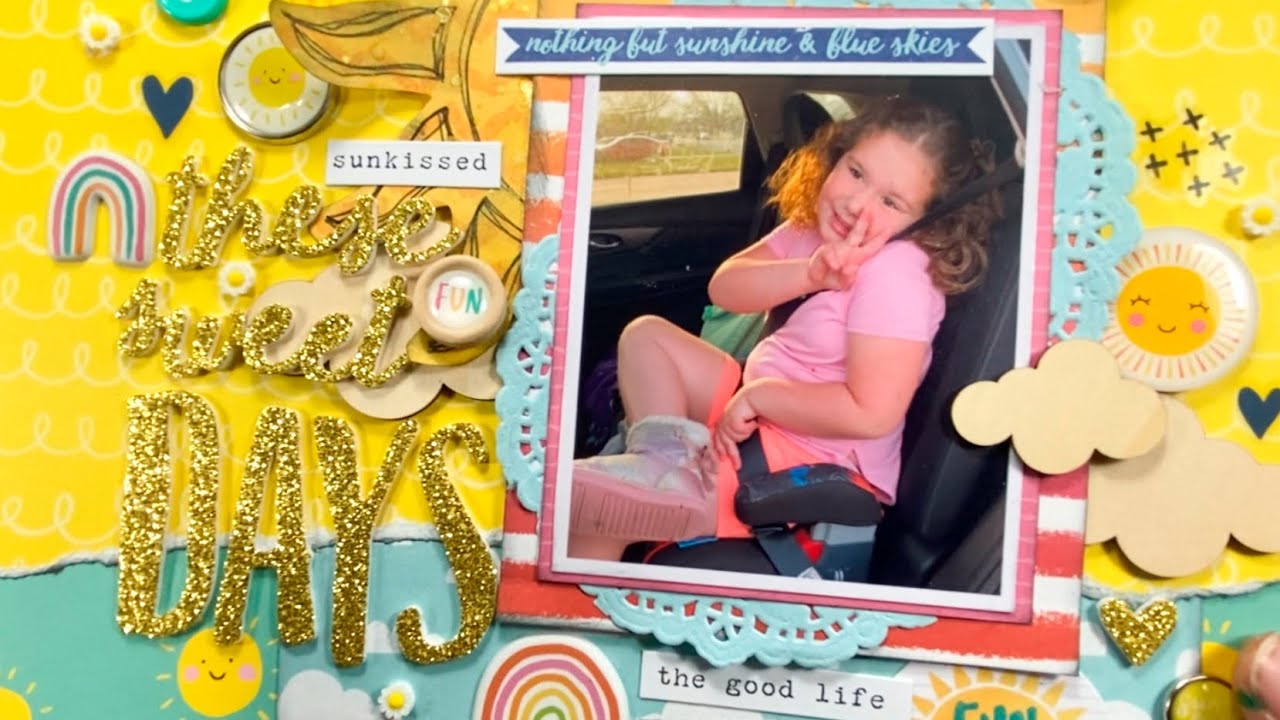 These Sweet Days Scrapbook Layout Process Sunkissed Collection from Cocoa Vanilla