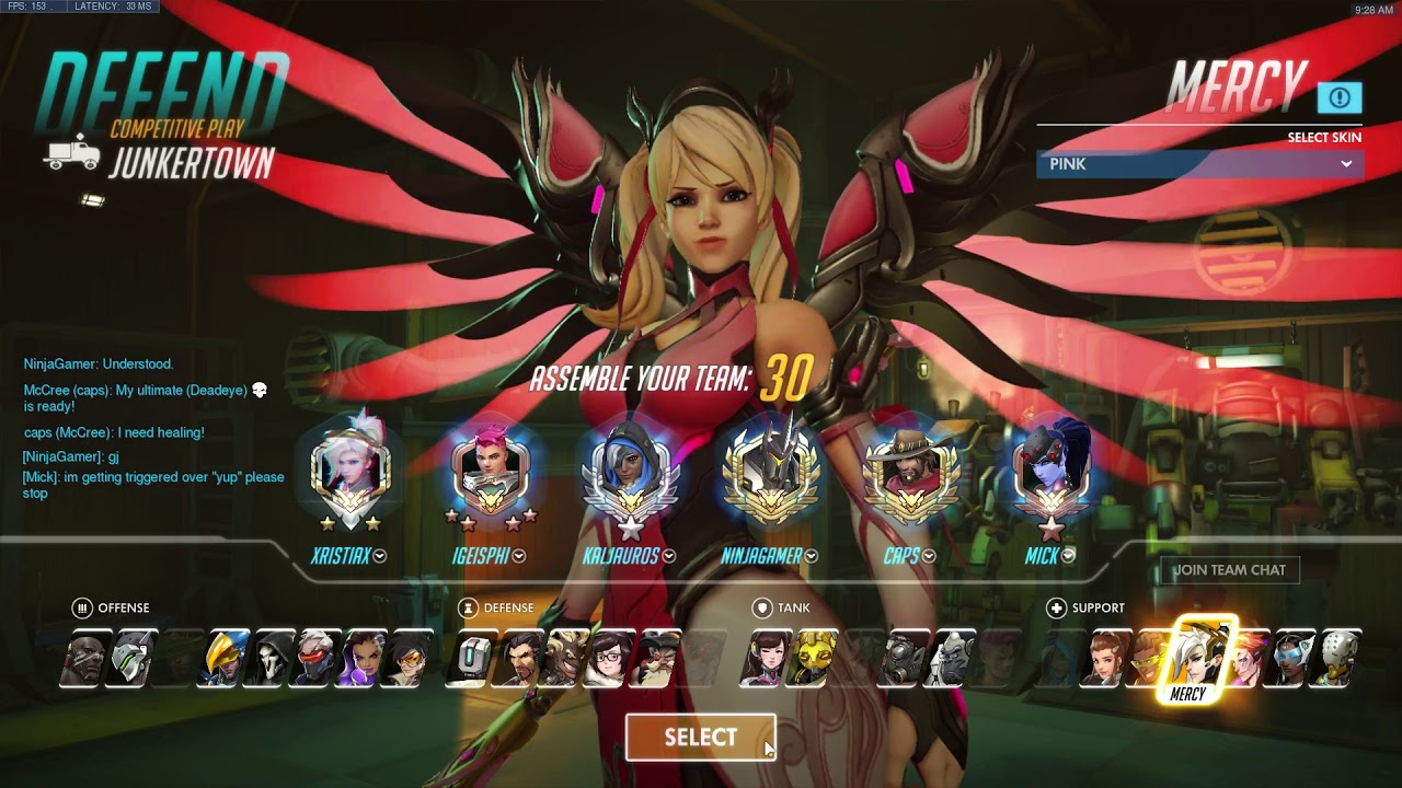 Overwatch Grandmaster - Golden Weapon Pink Mercy Gameplay