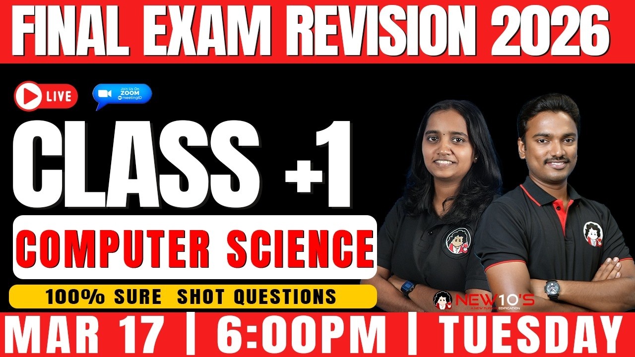 PLUS ONE COMPUTER SCIENCE FINAL EXAM || 2025-26 SURE SHOT QUESTION DISCUSSION || NEW10'S