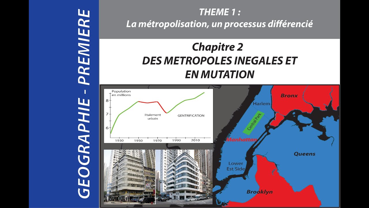 Des métropoles inégales et en mutation (géographie - première -  Chapitre 2)