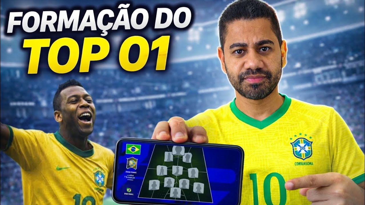 MONTEI A FORMA&Ccedil;&Atilde;O DO TOP 01 ATUAL NO EFOOTBALL MOBILE | DEU BOM ? 😨
