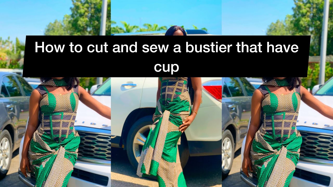 HOW TO CUT AND SEW A BUSTIER WITH A CUP /CORSET                 #youtubemadeforyou #corset #bustier