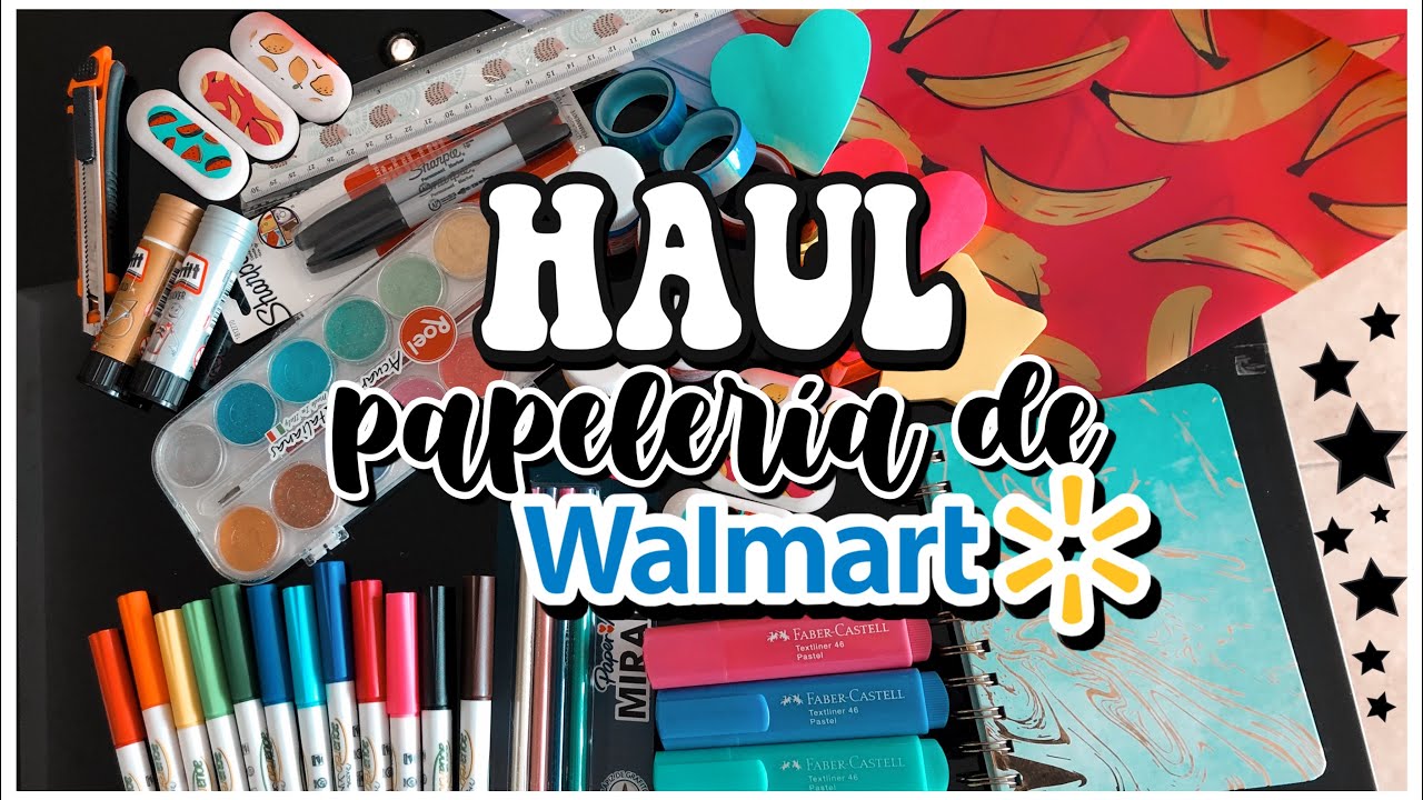 HAUL  PAPELERÍA DE WALMART 😱 ¿es buena? ✮ Carola Study
