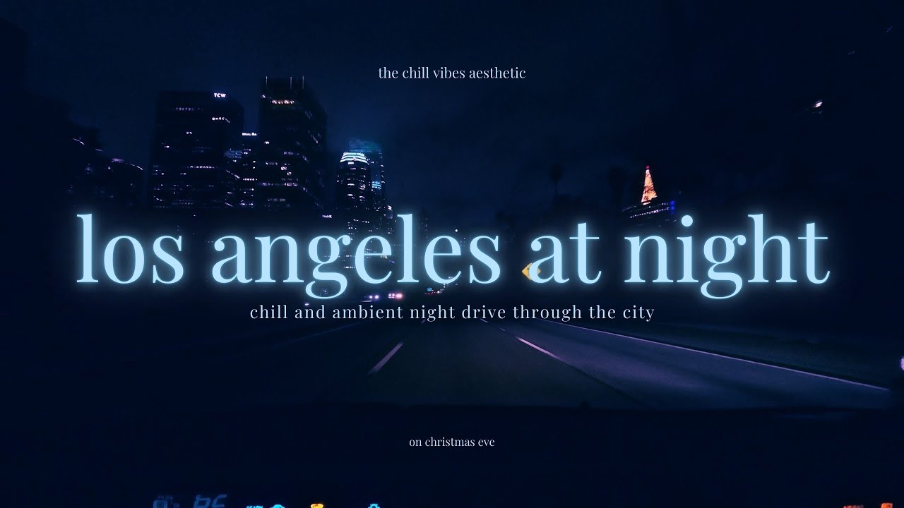 2-HOUR Midnight Drive in Los Angeles, California on Christmas Eve | Lofi / Relax / Fall Asleep