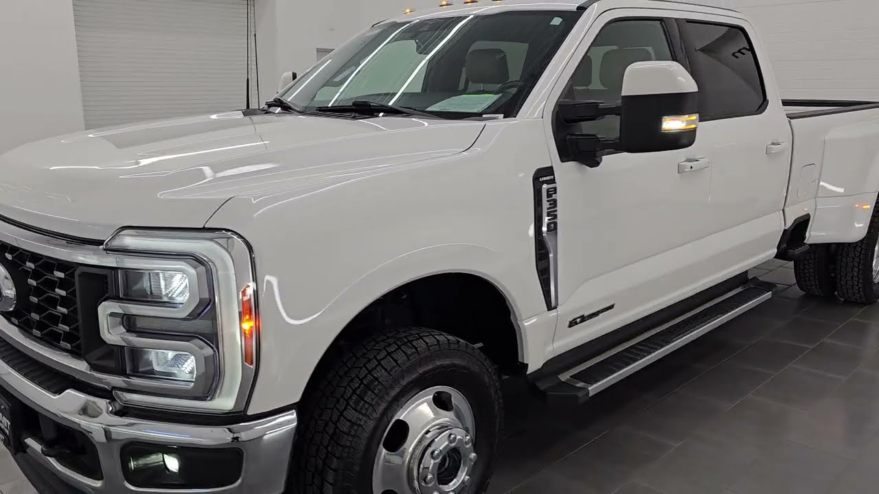 2023 FORD F350 LARIAT FX4 DIESEL IN STAR WHITE 4K WALKAROUND 16182Z