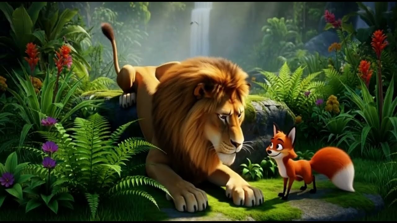 The Silly Lion and the Clever Fox | 3D Kids Cartoon