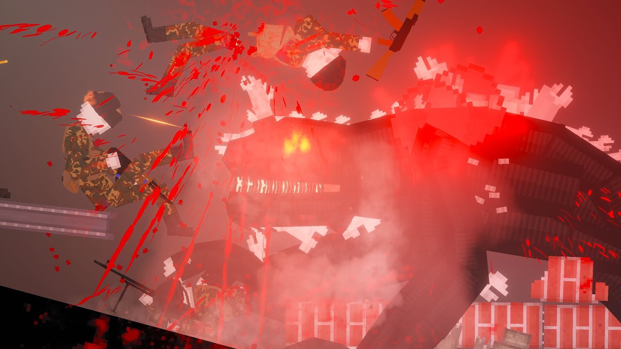 Alien Monsters Attack Soldiers in People Playground