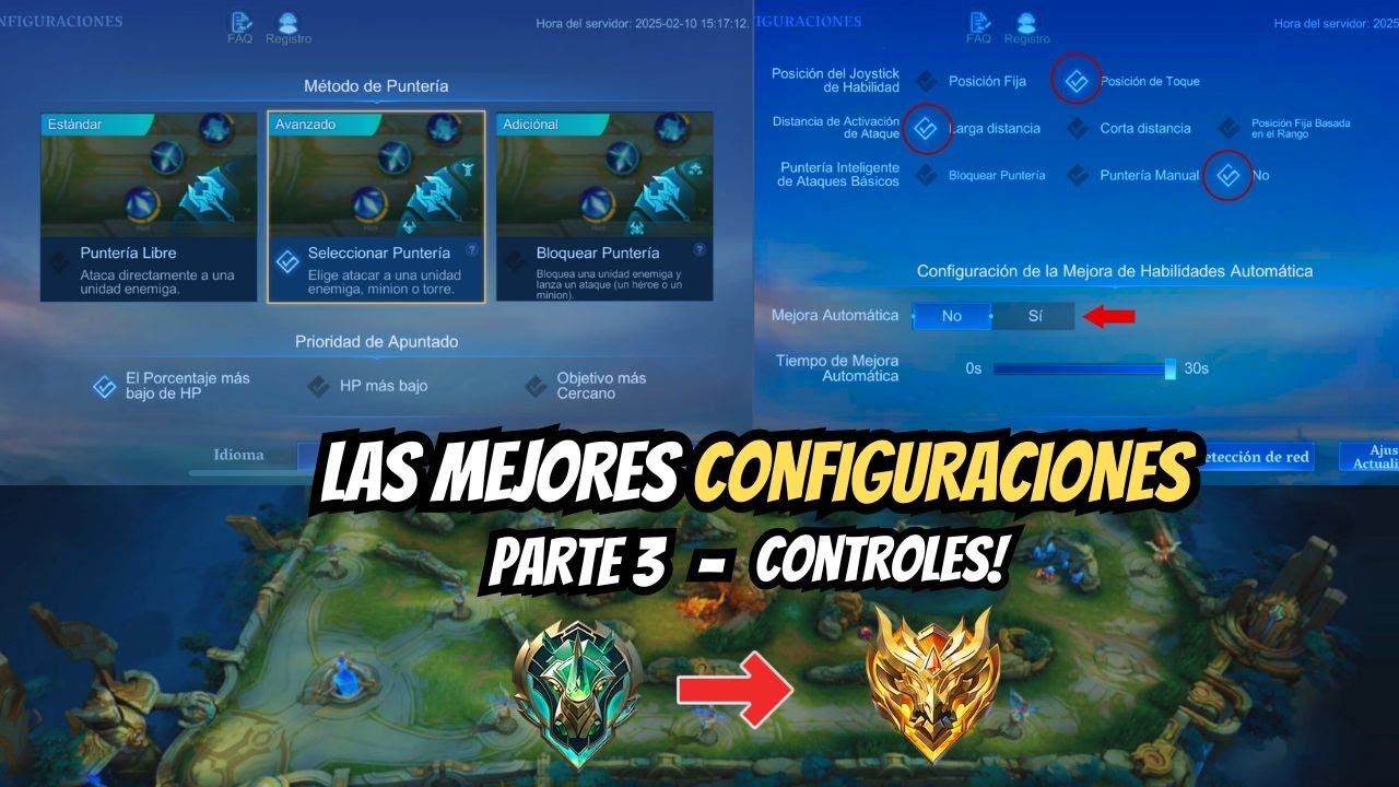 LAS MEJORES CONFIGURACIONES PARA MOBILE LEGENDS PARTE 3 - CONTROLES!