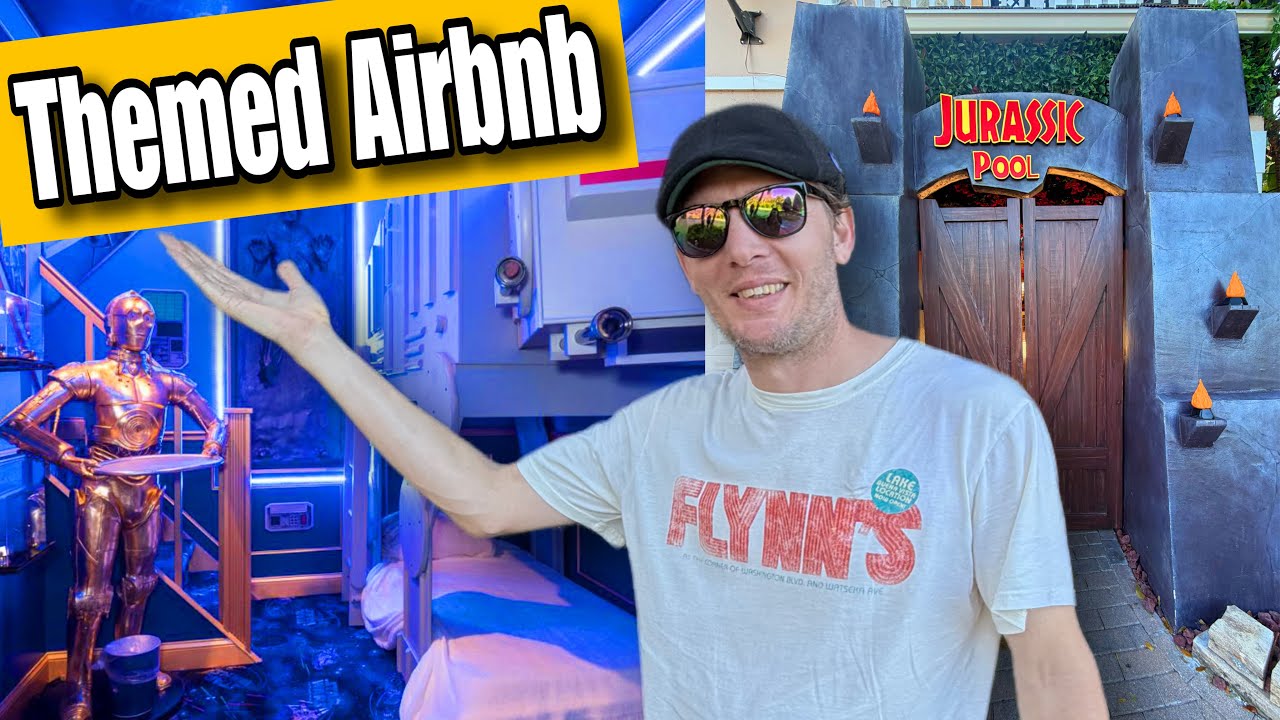 Private Island Airbnb Near Orlando Theme Parks Is INSANE 🤯 (Jurassic Pool + Movie Theater!)