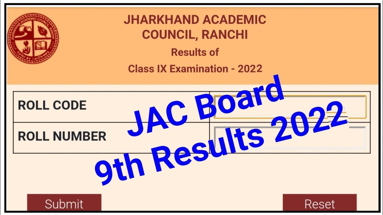 Jac Board Class 9 Results 2022 | Jac Board Class 9th Marksheet Download