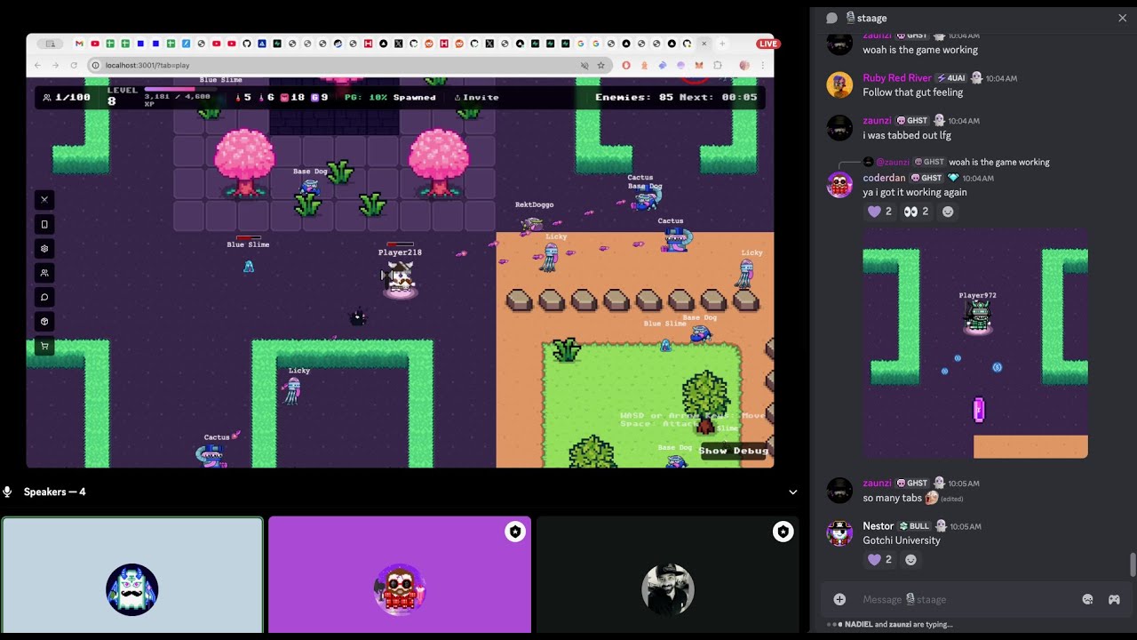 VibeCoderDan Demos His Game : Aavegotchi DAO Call
