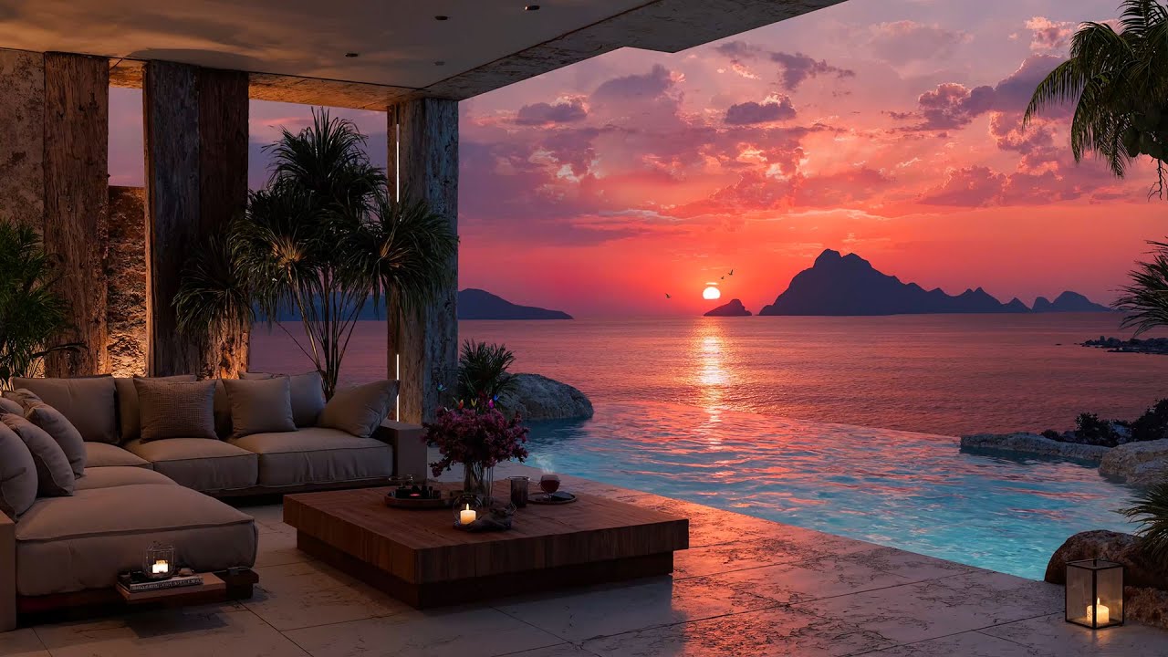 Relaxing Gentle Jazz For Studying,Working, Unwinding &ndash; Ocean Waves And A Peaceful Seaside Atmosphere
