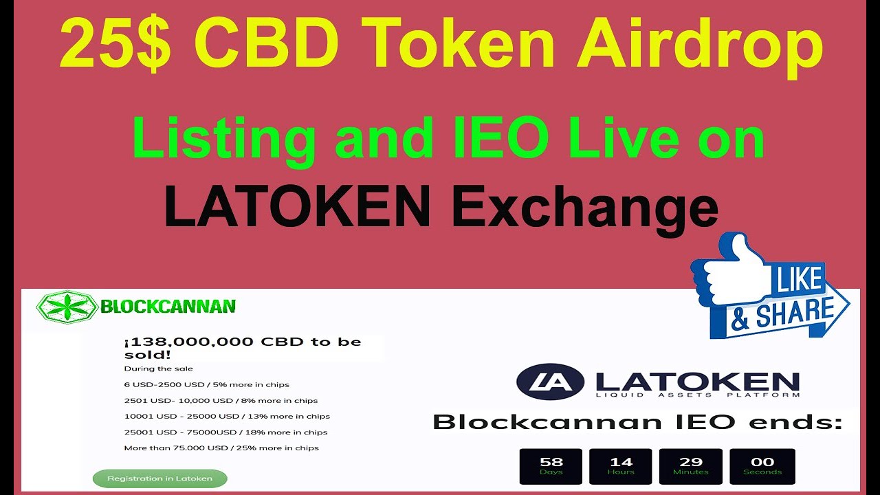 25$ CBD Token Airdrop || Listing and IEO Live on LATOKEN Exchange