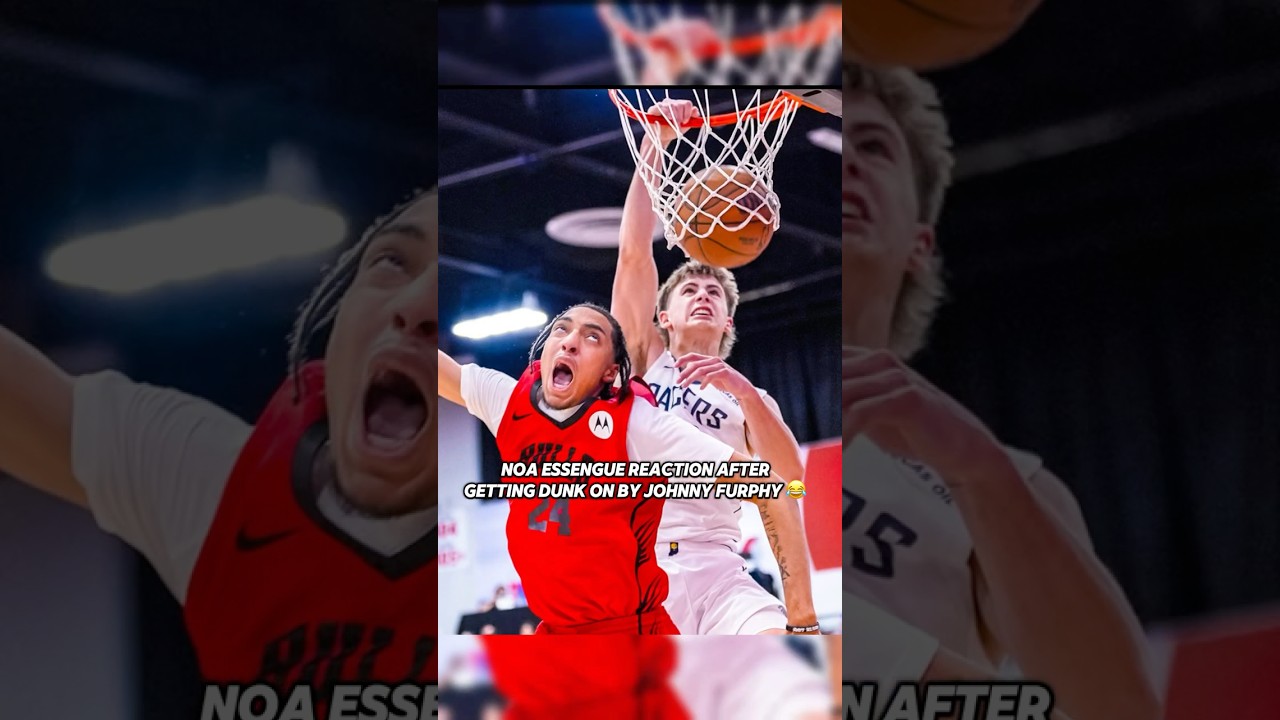 Bulls Player Noa Nssengue Reaction Getting Dunk On By Johnny Furphy 😂 #shorts