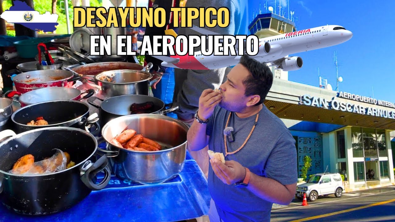 Pupusas CHOROMBAS y DESAYUNO típico el mejor lugar para comer en El Aeropuerto de El Salvador