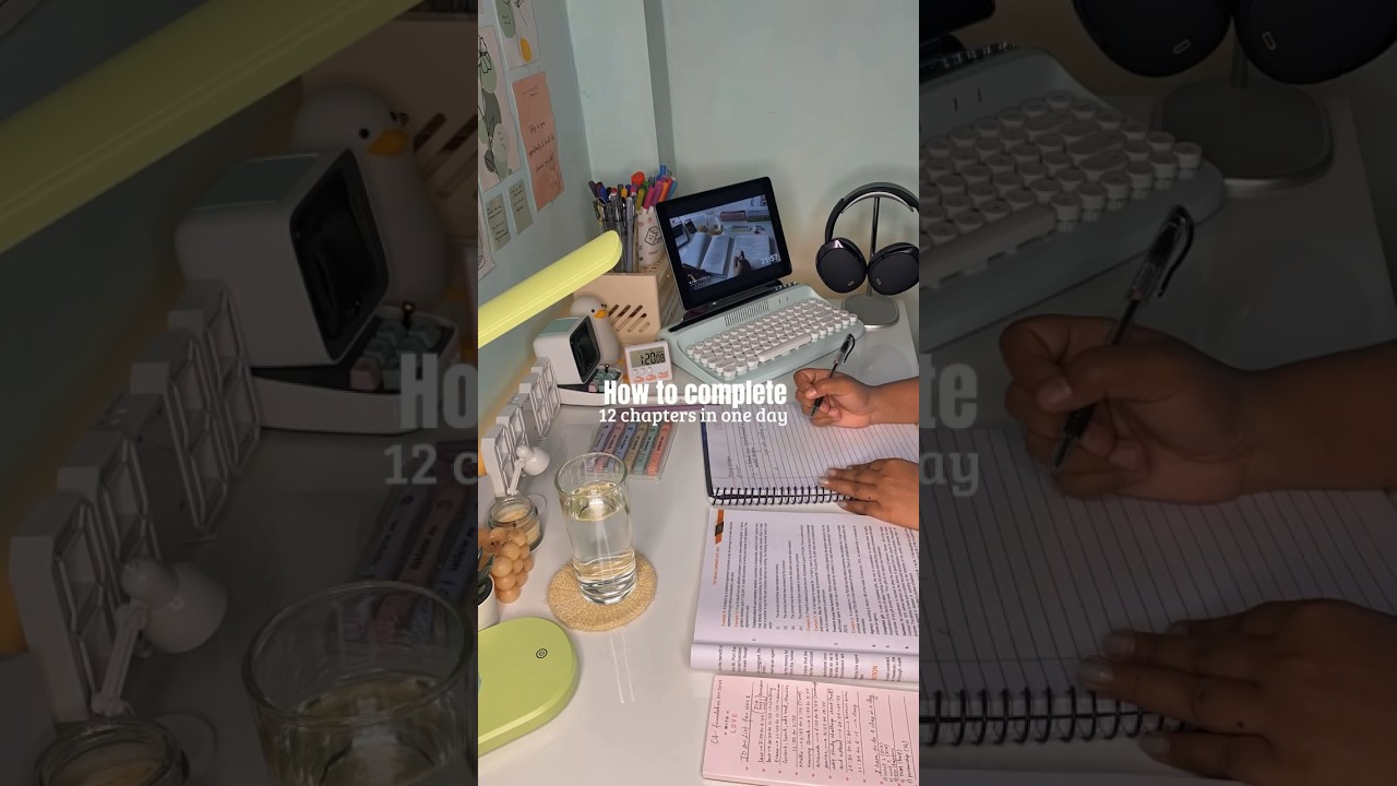 How to complete 12 chapters in one day 📚📚? #shorts