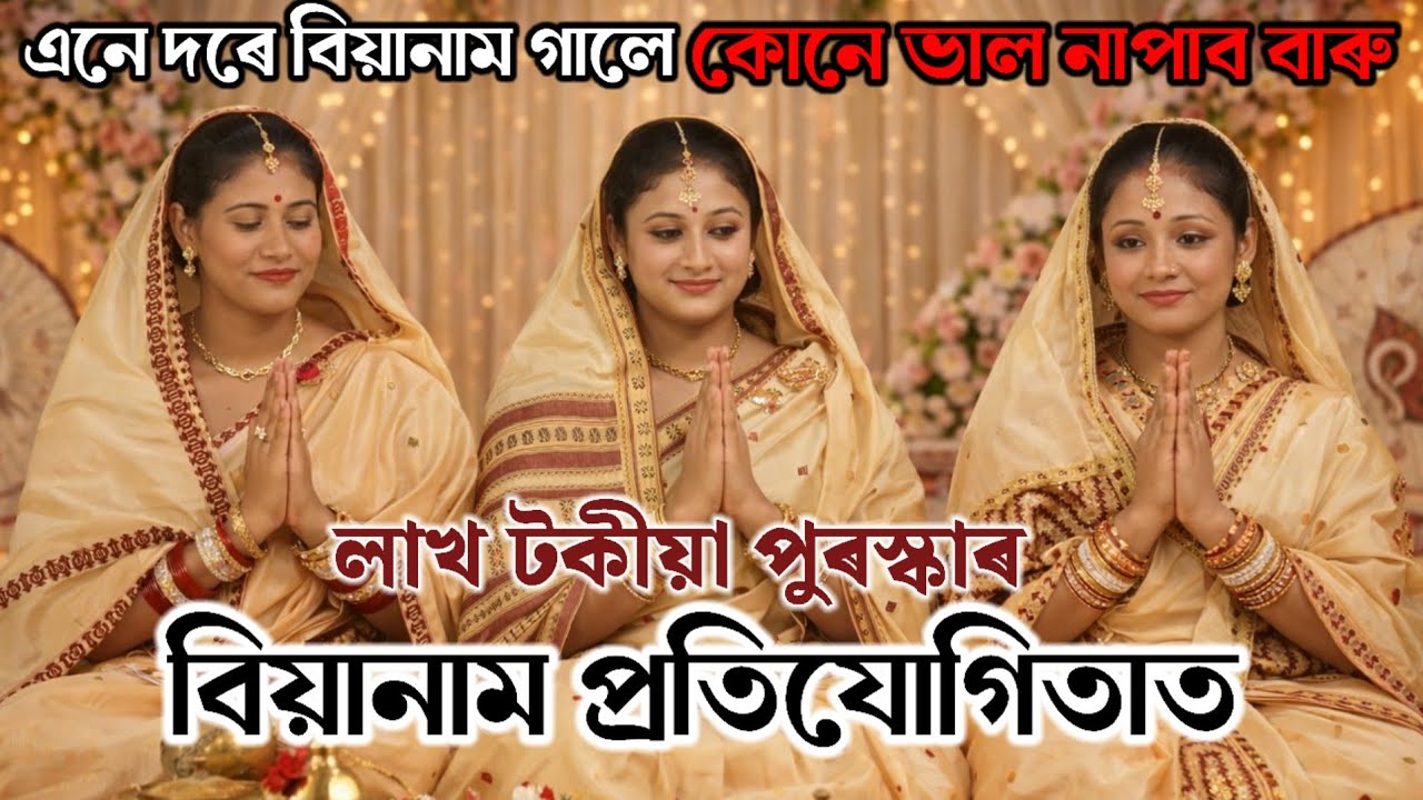এনে বিয়ানাম শুনিলে মন যাব অপোনাৰ বিয়া কৰাবলৈ, লাখ টকীয়া বিয়ানাম প্ৰতিযোগিতা Biyanam Pubali Borah