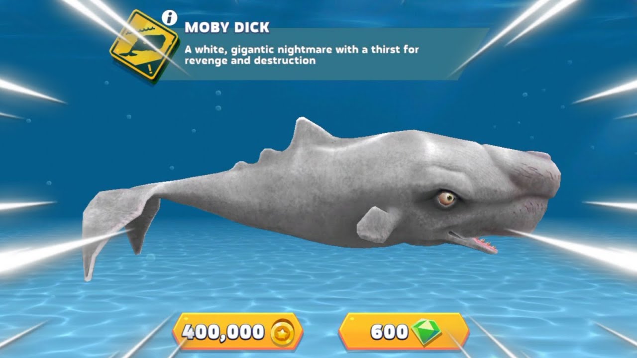NEW ENEMY MOBY DICK UNLOCKED AND MOBY DICK GAMEPLAY - Hungry Shark Evolution