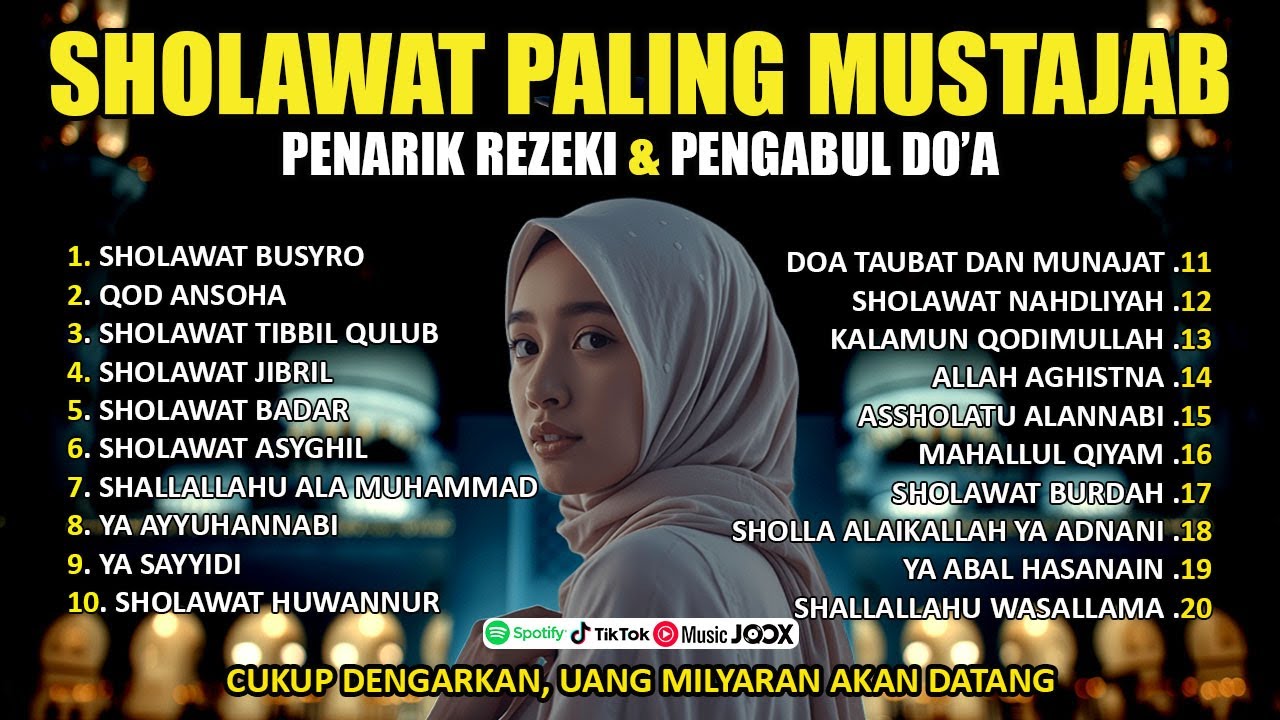 KUMPULAN SHOLAWAT TERBARU 2026 | SHOLAWAT JIBRIL PENARIK REZEKI, BUSYRO | SHOLAWAT TERPOPULER 2026