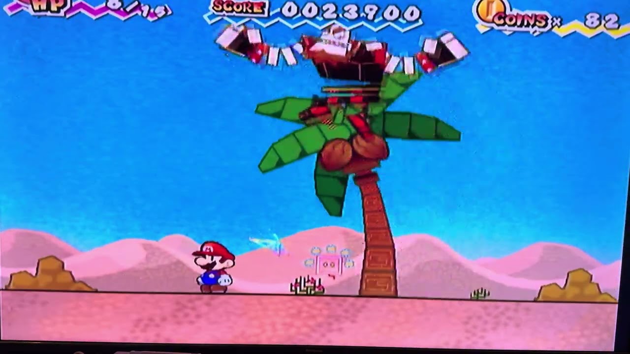 Mario v. O Chunks #superpapermario #nintendowii #nintendo #mario #peach #luigi #bowser 