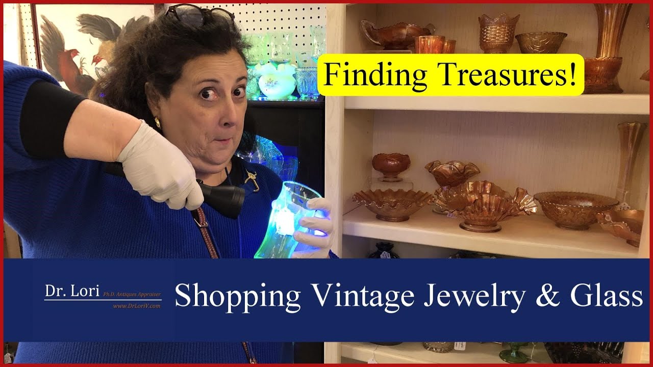 Shopping for Treasure! Fenton, Uranium & Ruby Glass, Jewelry, Pyrex, Lenox - Thrift with Dr. Lori