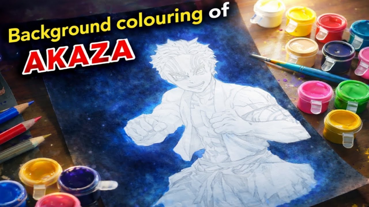 Akaza Watercolor Background Tutorial (Low Budget Art)