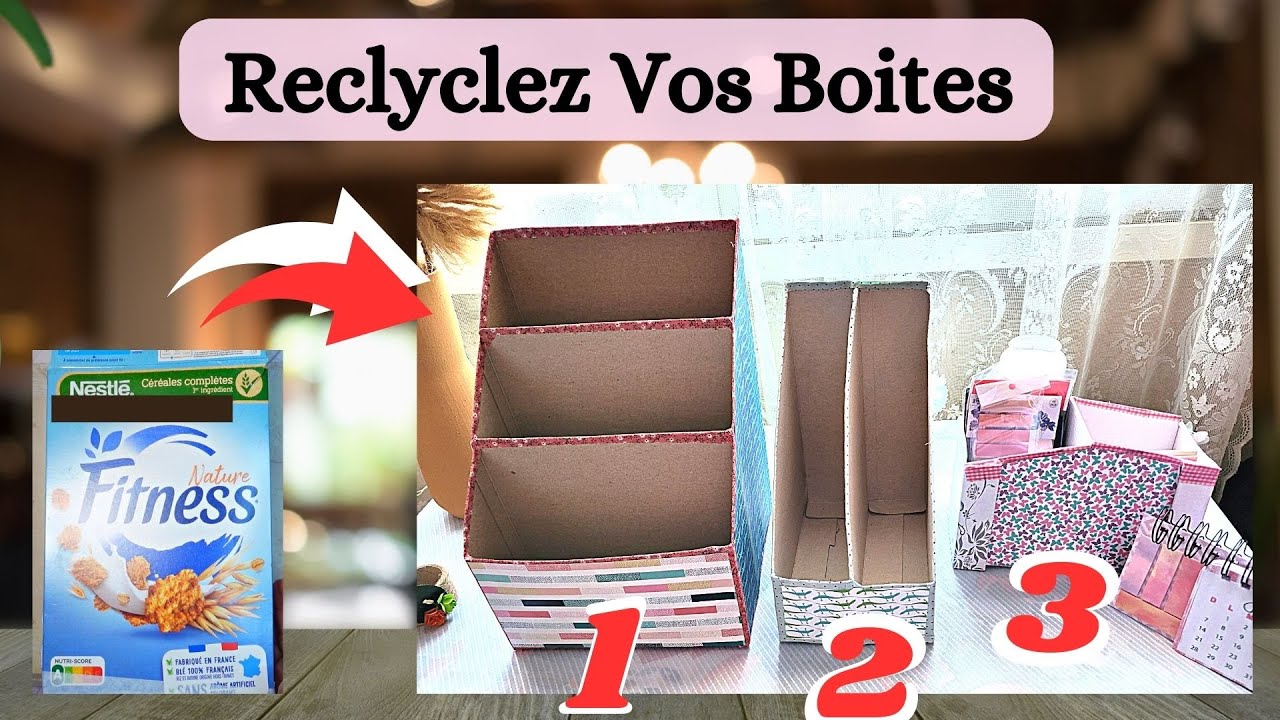 Tuto Recyclage  : 3 Façons de Recycler des Boites d'Emballage en  Rangement