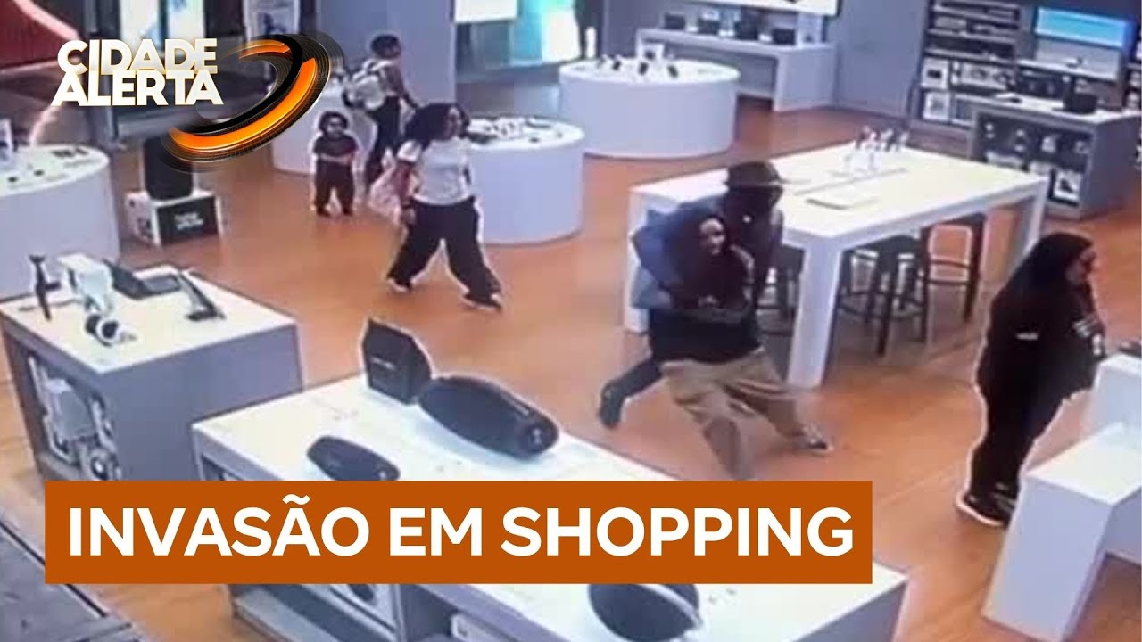 Bandidos fazem funcionários reféns e causam pânico em loja de celulares dentro de shopping em SP