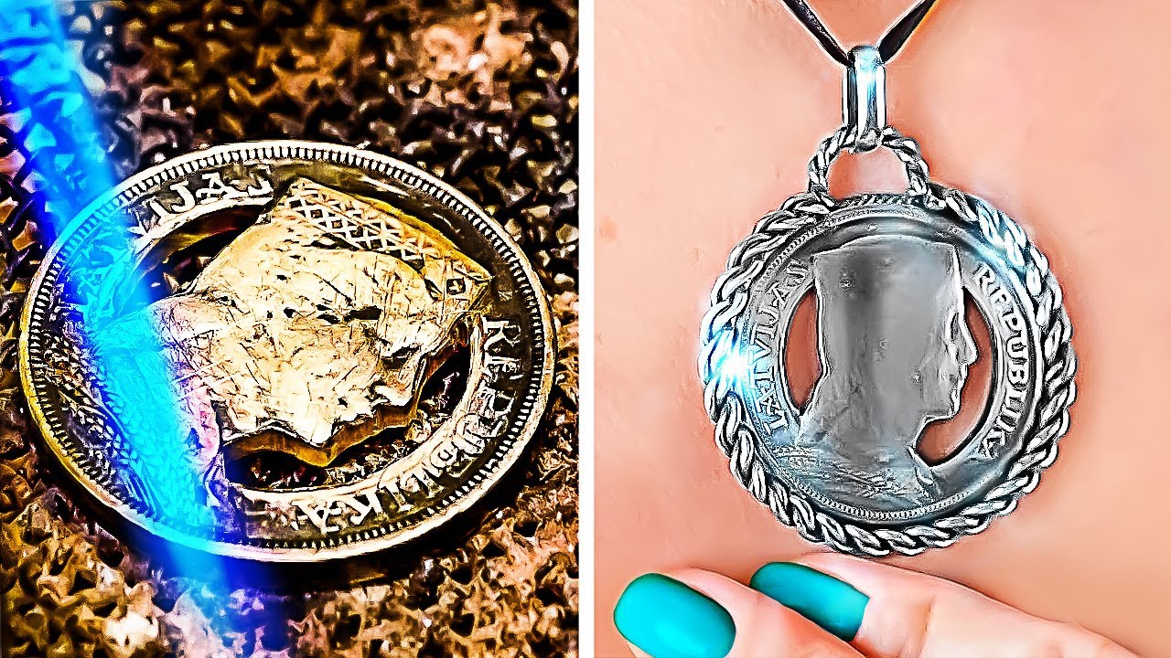 CÓMO HACER JOYAS ORIGINALES CON MONEDAS Y COSAS VIEJAS