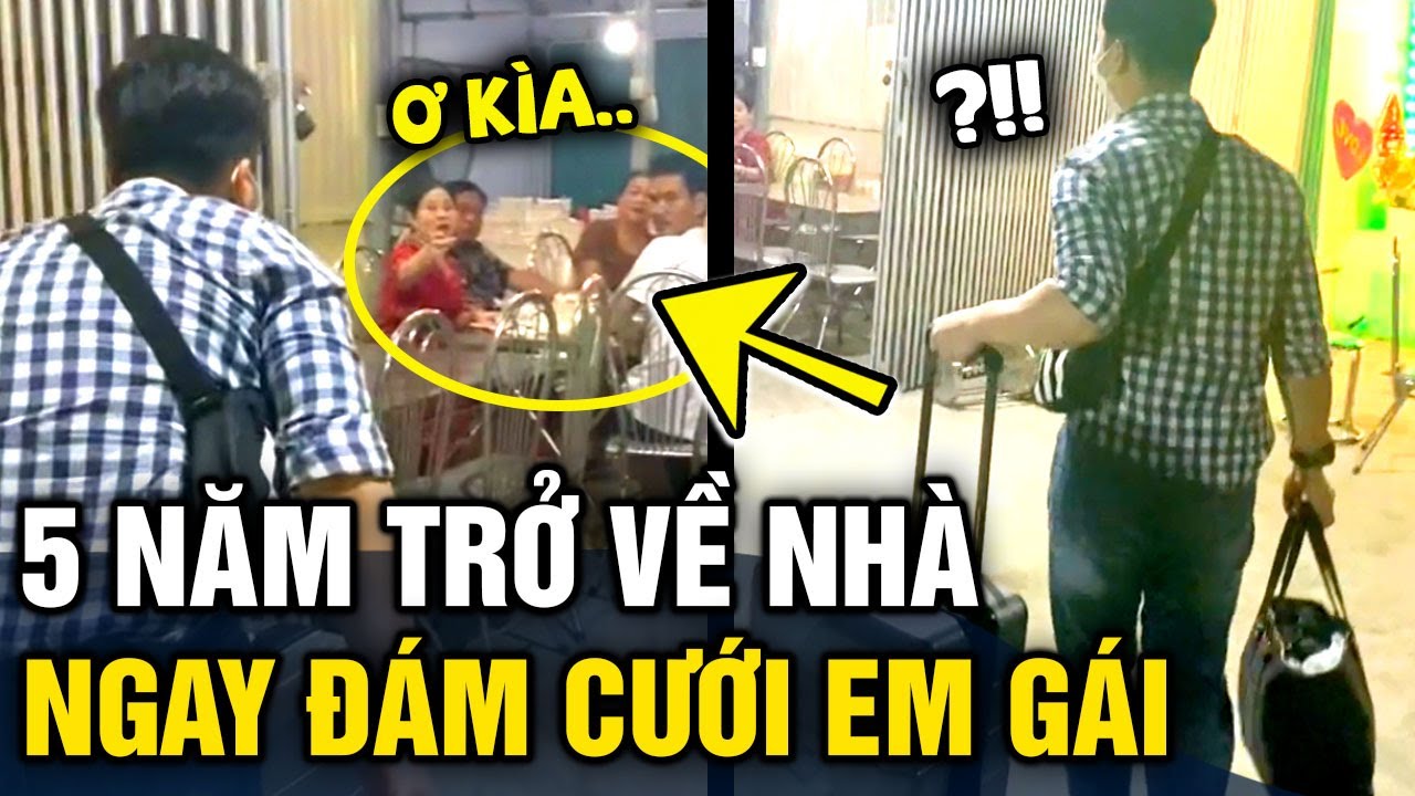 Đi Nhật 5 năm 'BẤT NGỜ' về nhà ngay 'ĐÁM CƯỚI EM GÁI' khiến cô dâu 'BẬT KHÓC' xúc động | Tin 3 Phút